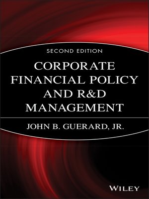 cover image of Corporate Financial Policy and R&amp;D Management